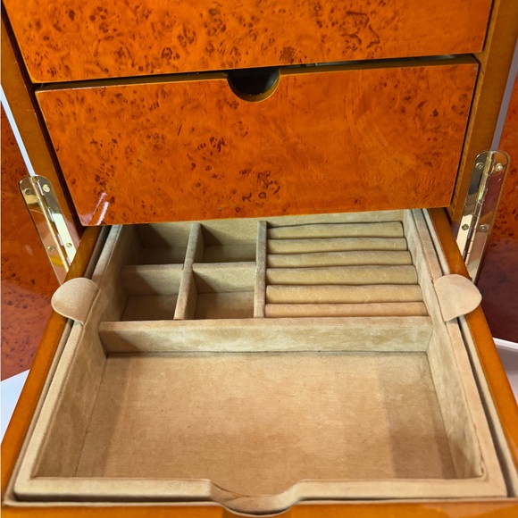 Desktop Vintage Wood Watch Organizer And Jewlery Storage Thomas Pacconi Mens - Picture 4 of 14